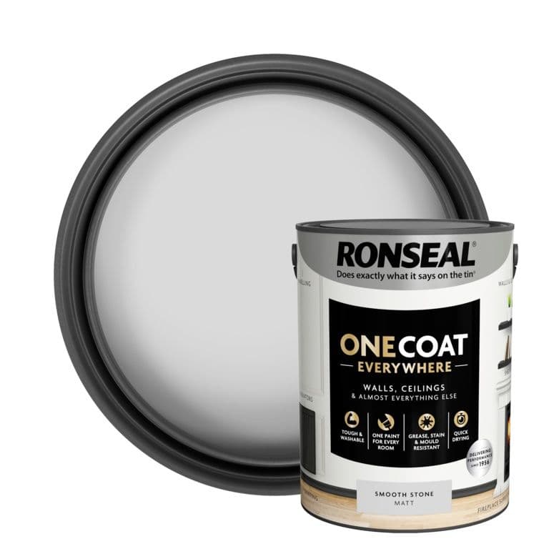 Ronseal One Coat Everywhere Matt Paint 5L - Smooth Stone