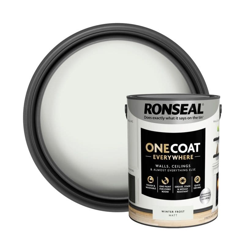 Ronseal One Coat Everywhere Matt Paint 5L - Winter Frost