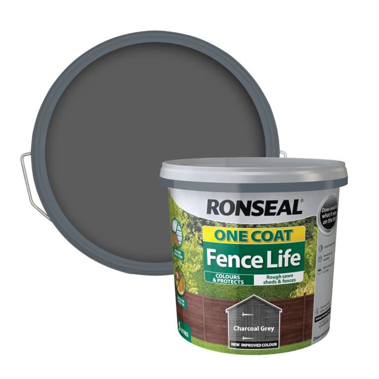Ronseal One Coat Fence Life 5L - Charcoal Grey