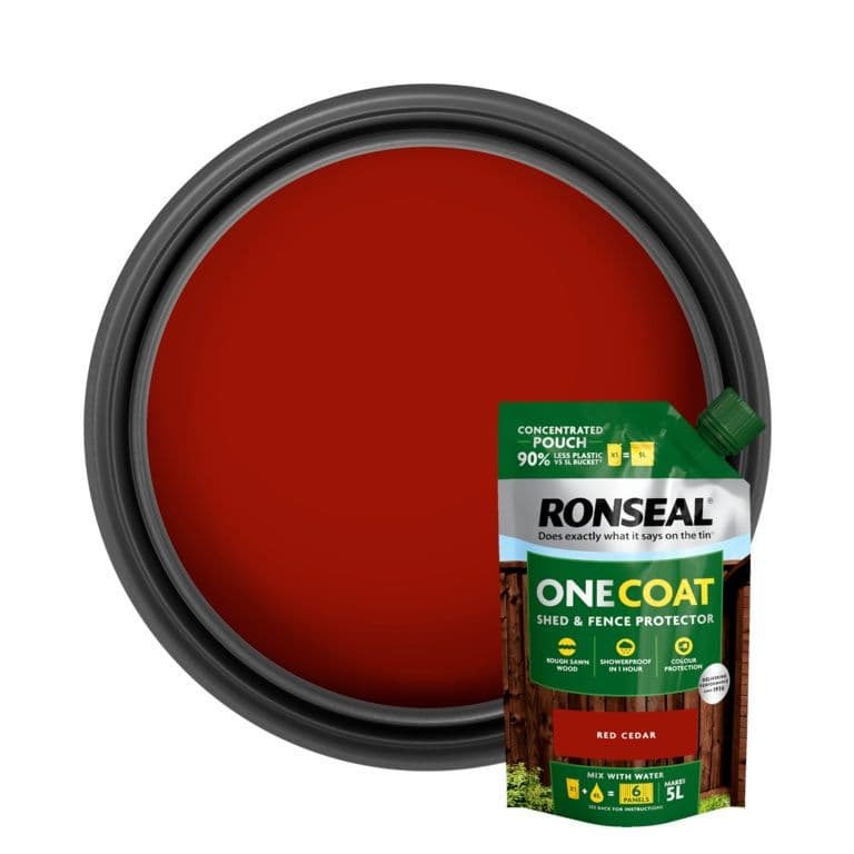 Ronseal One Coat Shed & Fence Refill Pouch 950ml - Red Cedar