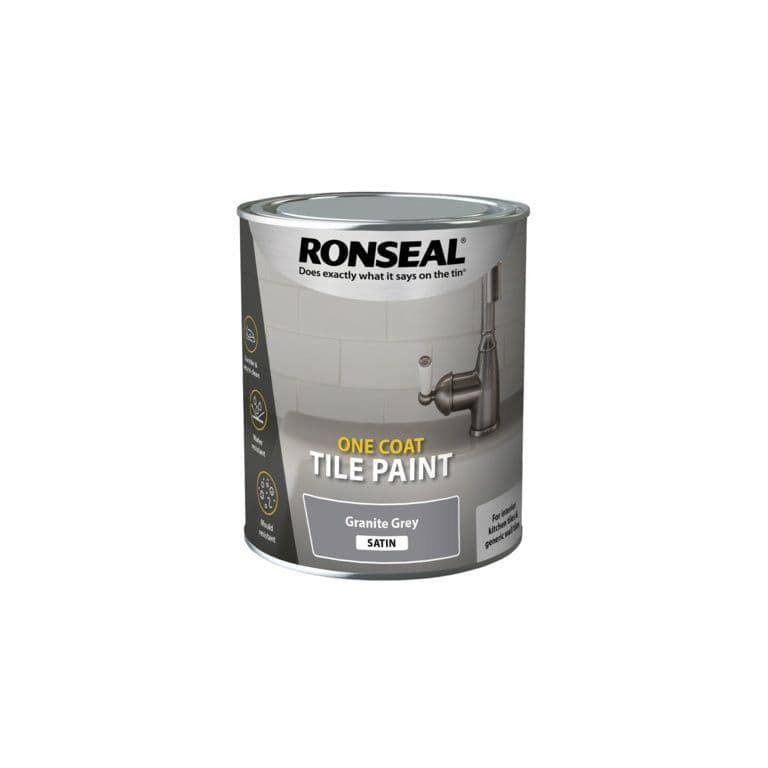 Ronseal One Coat Tile Paint 750ml - Granite Grey Satin