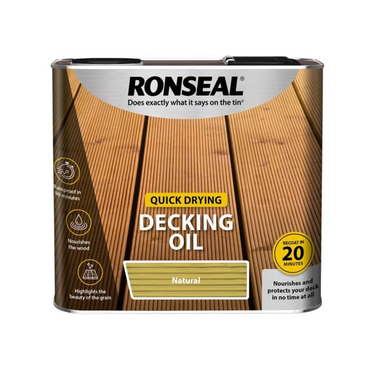 Ronseal Quick Drying Decking Oil 2.5L - Natural