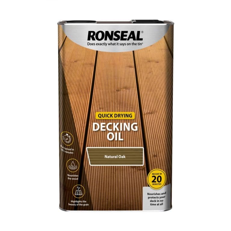 Ronseal Quick Drying Decking Oil 5L - Natural Oak