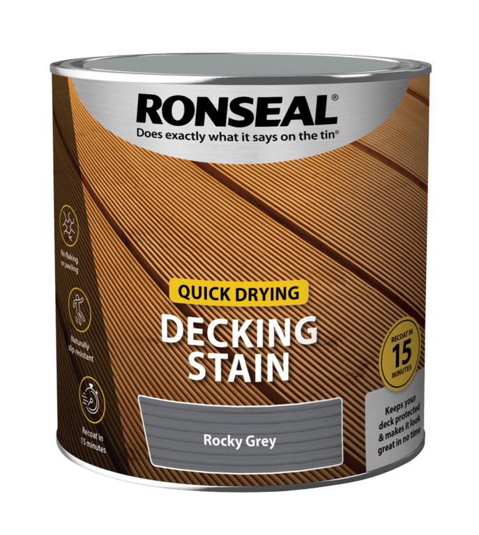 Ronseal Quick Drying Decking Stain 2.5L - Rocky Grey