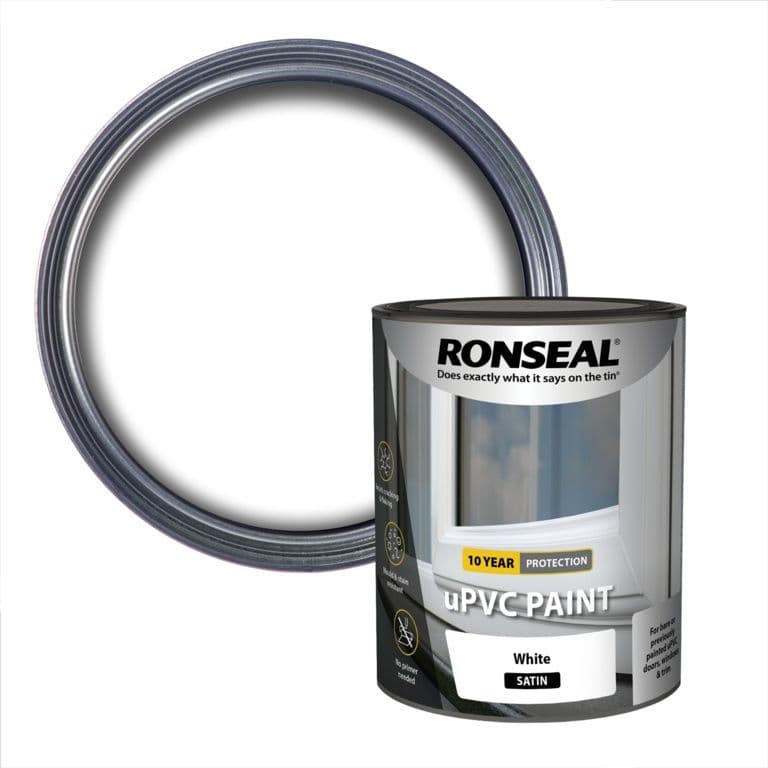 Ronseal UPVC Paint 750ml - White Satin