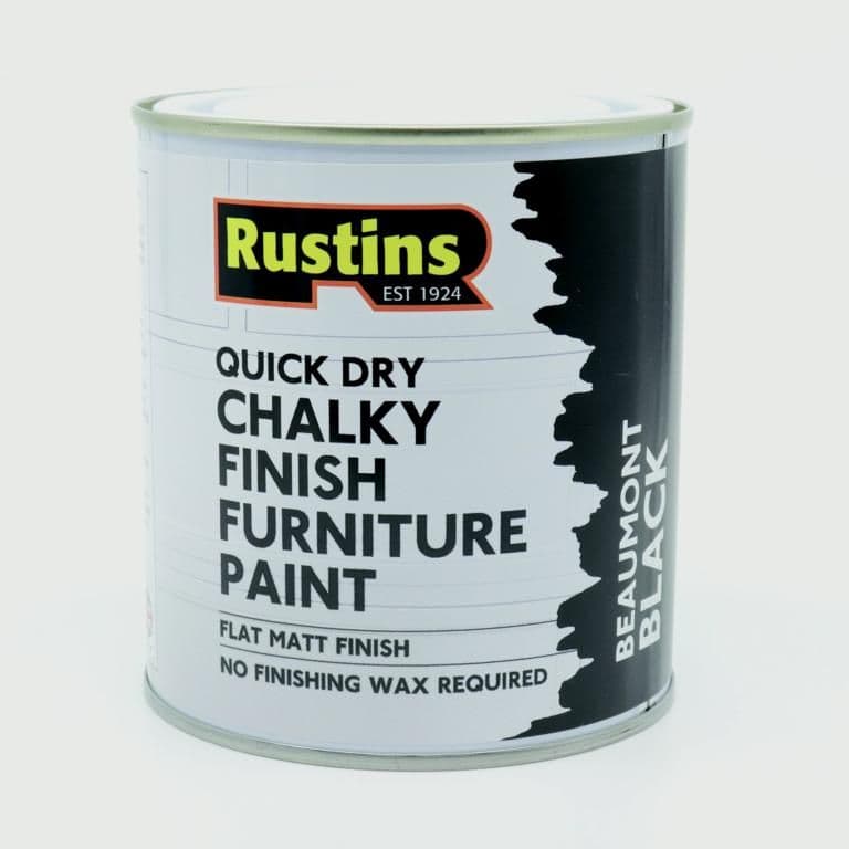 Rustins Chalky Finish Furniture Paint - 500ml Beaumont Black