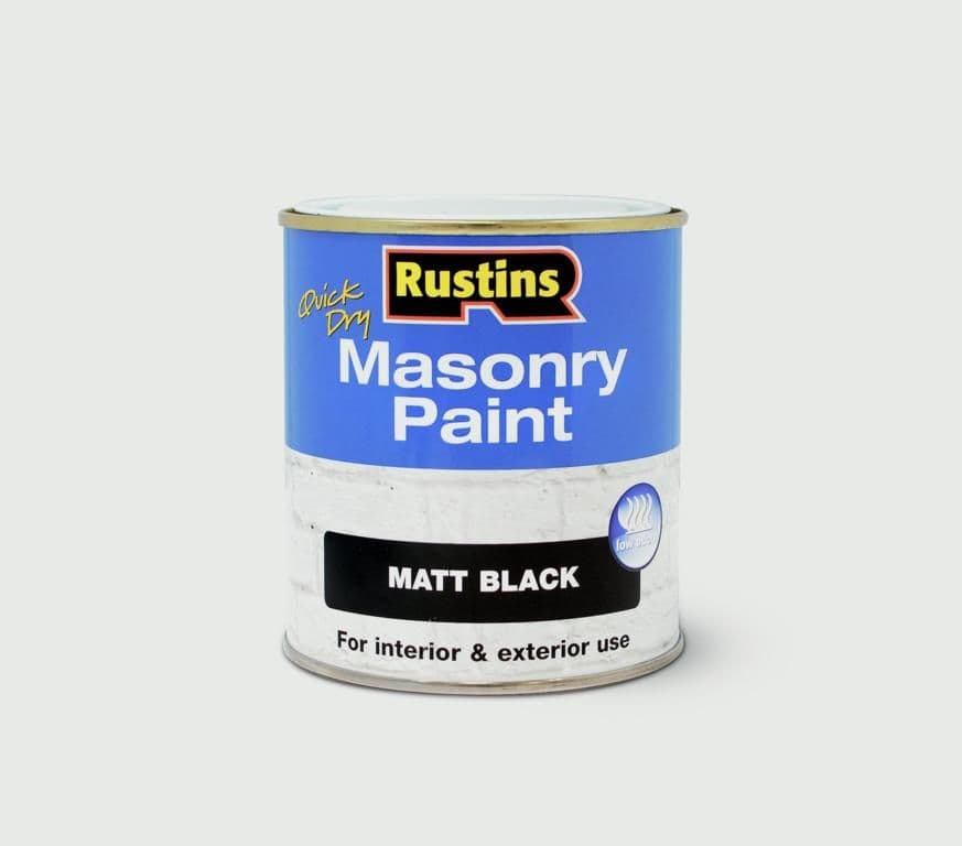 Rustins Masonry Paint 250ml - Black