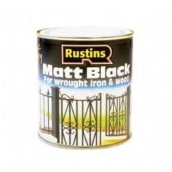 Rustins Matt Black Paint - 500ml