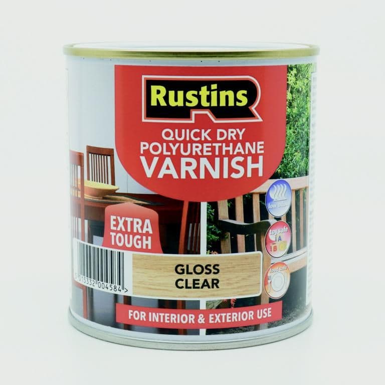 Rustins Polyurethane Gloss Varnish 500ml - Clear