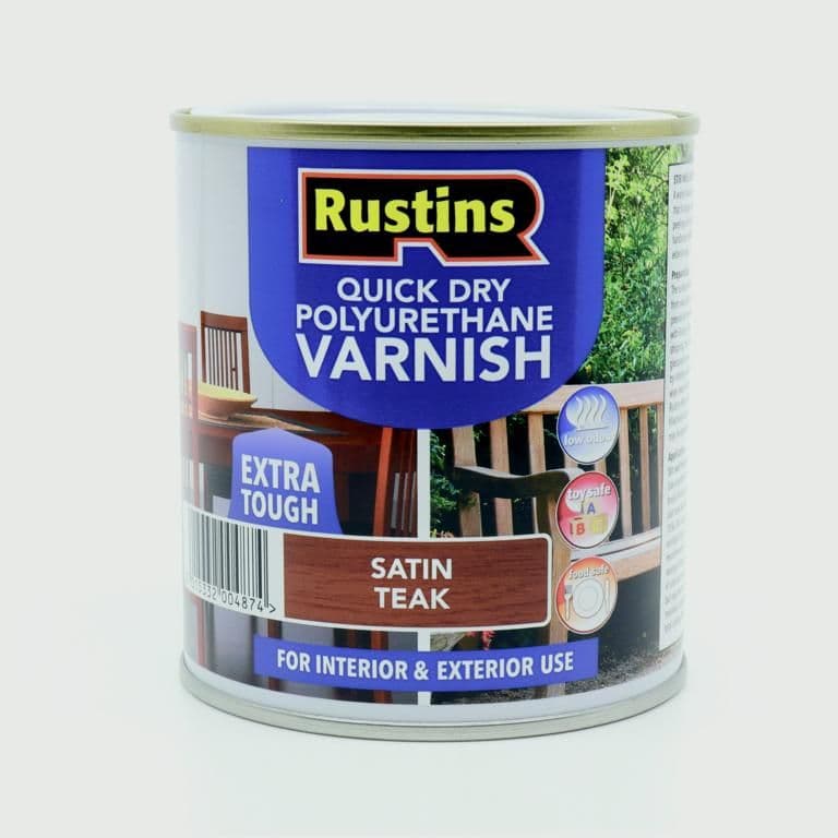Rustins Polyurethane Gloss Varnish 500ml - Teak