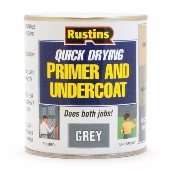 Rustins Quick Dry Primer & Undercoat 1L - Grey