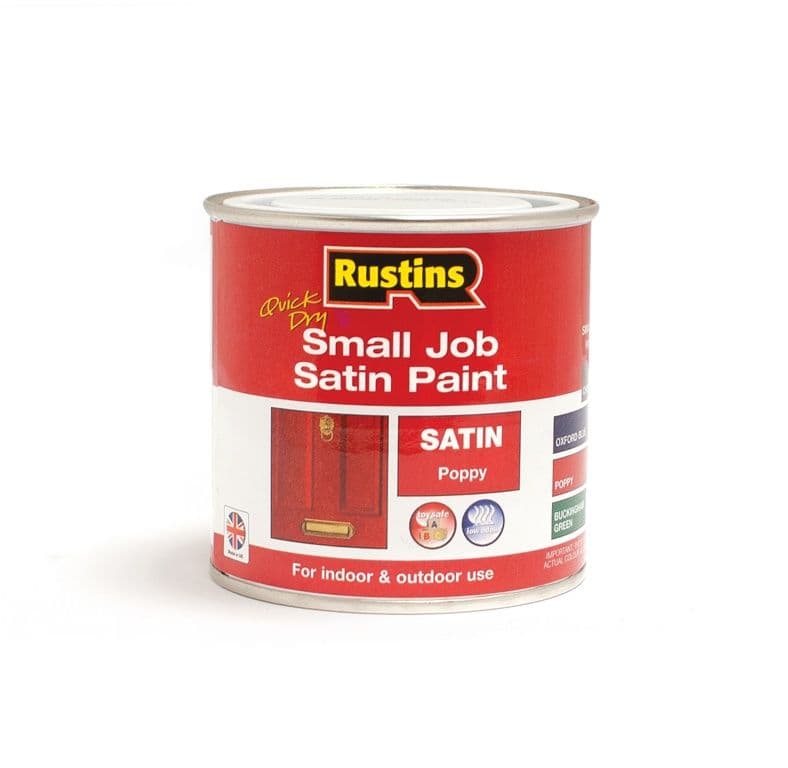 Rustins Quick Dry Small Job Satin 250ml - Poppy