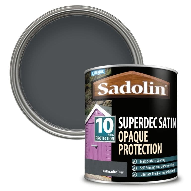 Sadolin Superdec Satin 1L - Anthracite Grey