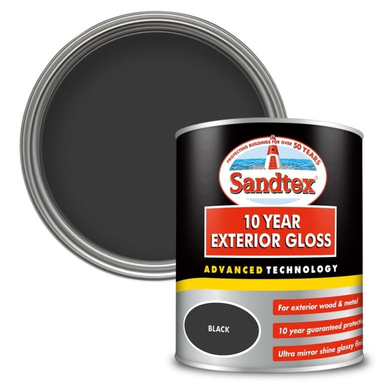 Sandtex 10 Year Exterior Gloss 750ml - Black