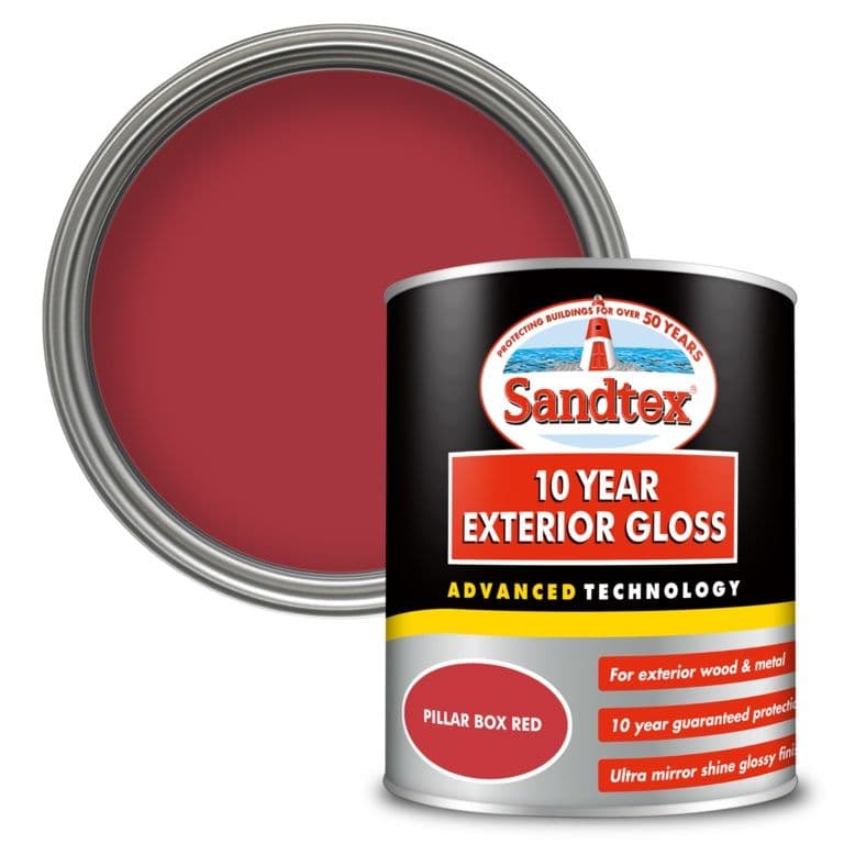 Sandtex 10 Year Exterior Gloss 750ml - Pillar Box Red