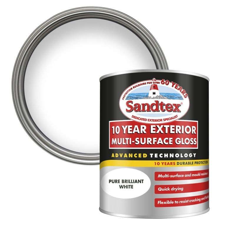Sandtex 10 Year Exterior Multi Surface Gloss PBW - 750ml
