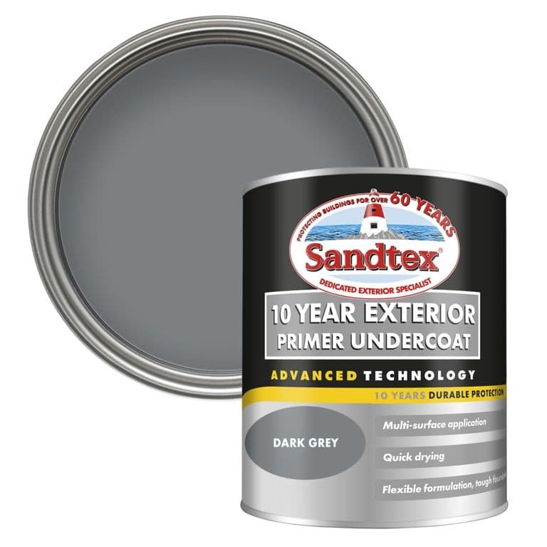 Sandtex 10 Year Exterior Primer Undercoat Dark Grey - 750ml