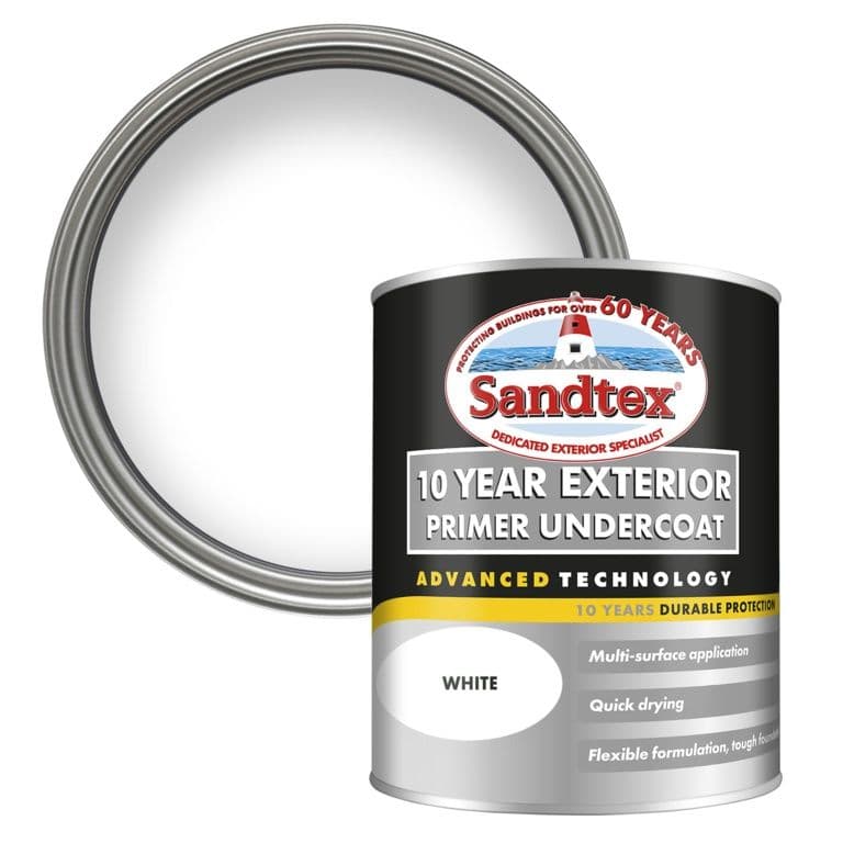 Sandtex 10 Year Exterior Primer Undercoat White - 750ml