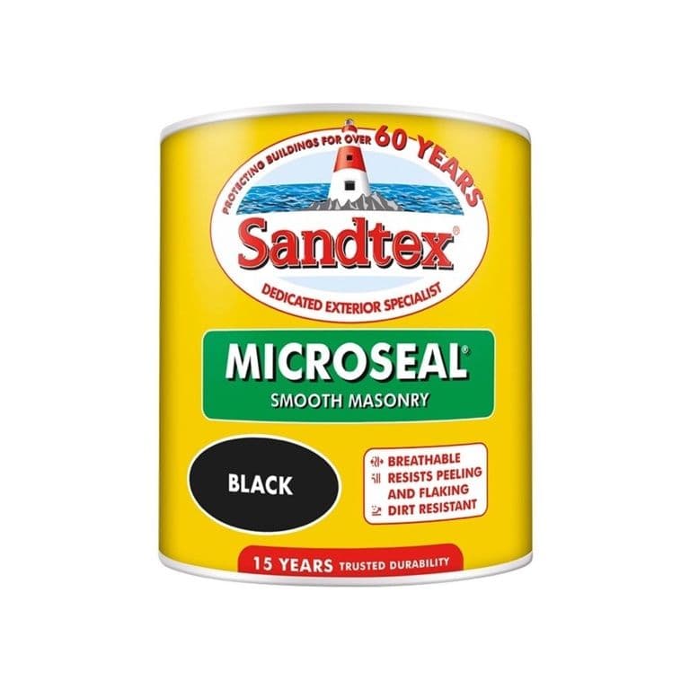 Sandtex Smooth Masonry Paint 1L - Black