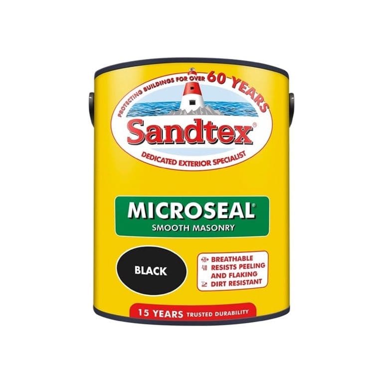 Sandtex Smooth Masonry Paint 5L - Black