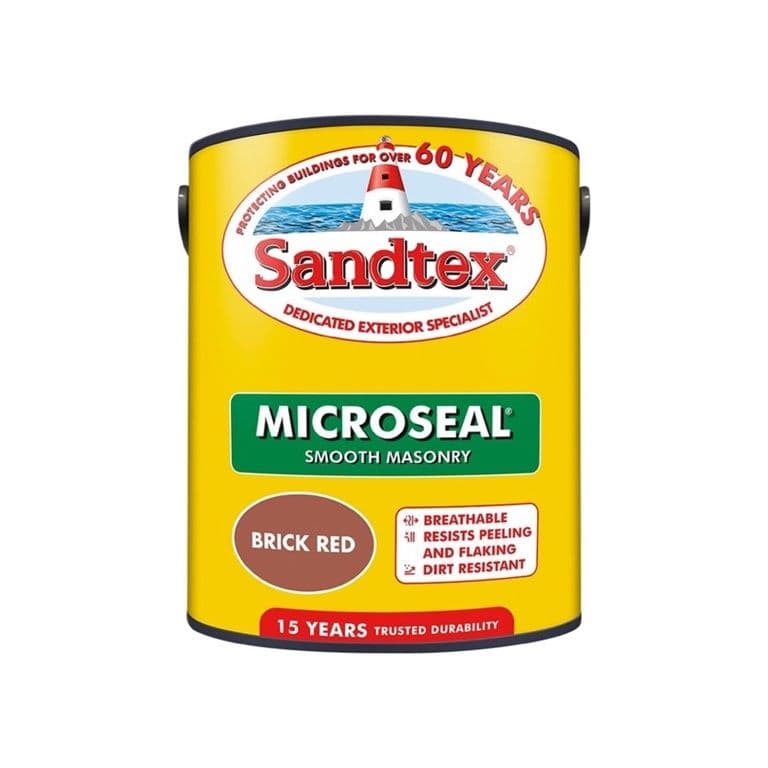 Sandtex Smooth Masonry Paint 5L - Brick Red