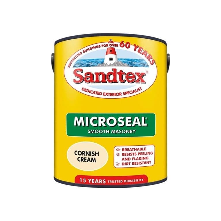 Sandtex Smooth Masonry Paint 5L - Cornish Cream