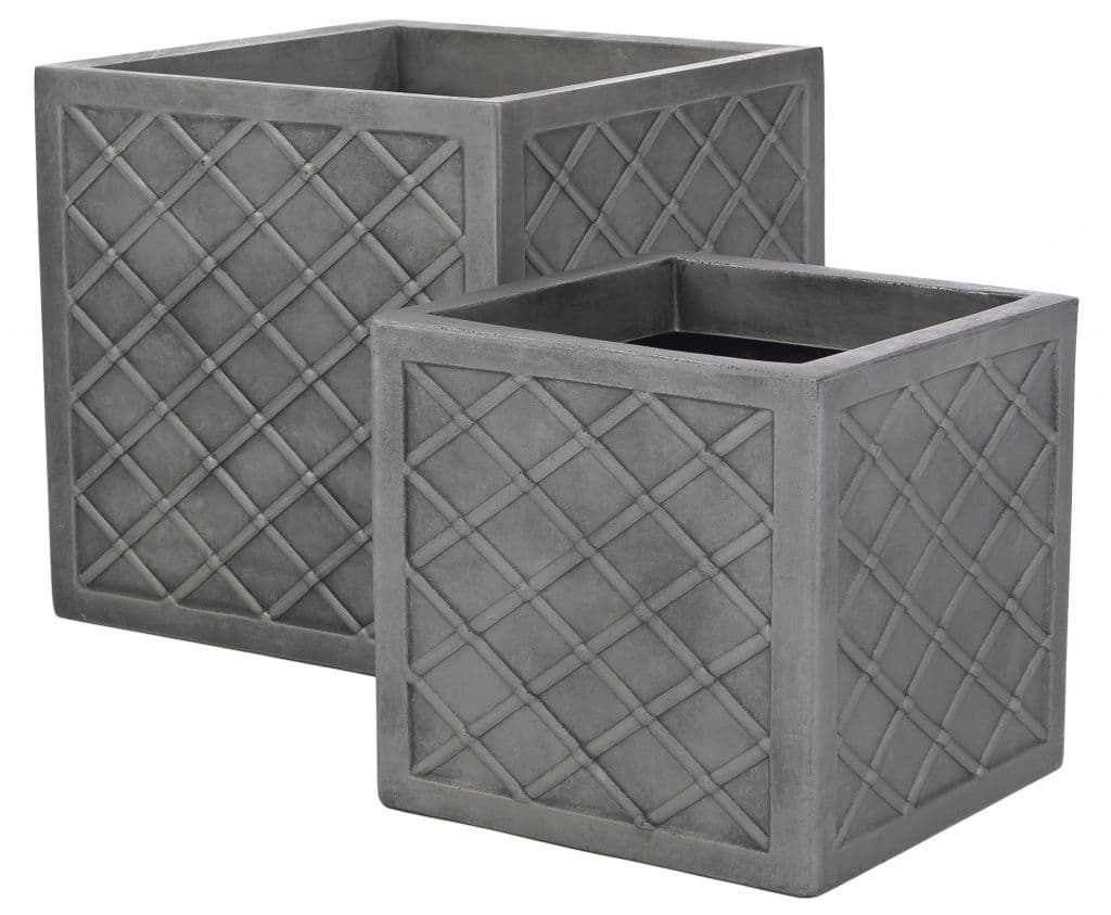 Sankey Lazio Planter Set Of 2 - Pewter