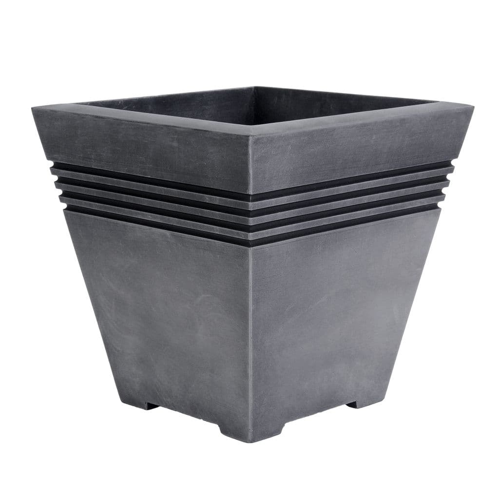 Sankey Milano Square Planter - 32cm Pewter