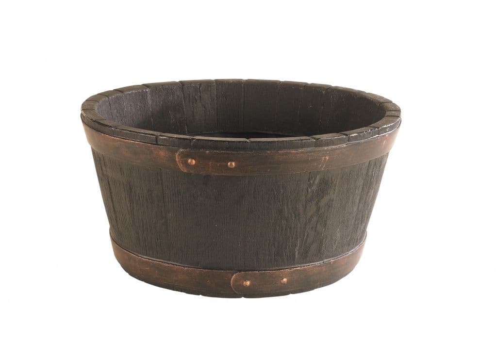 Sankey Round Oak Barrel Planter - 49cm
