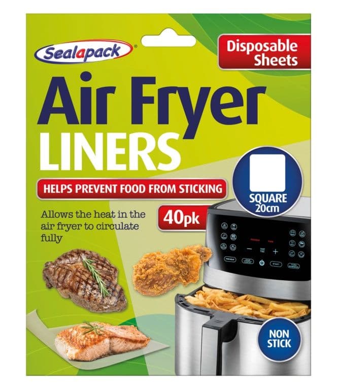 Sealapack Disposable Air Fryer Liner Square - 40 Pack