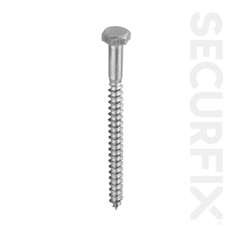 Securfix Coach Screw DIN571 Zinc Plated M8 x 150mm - 10 Pack