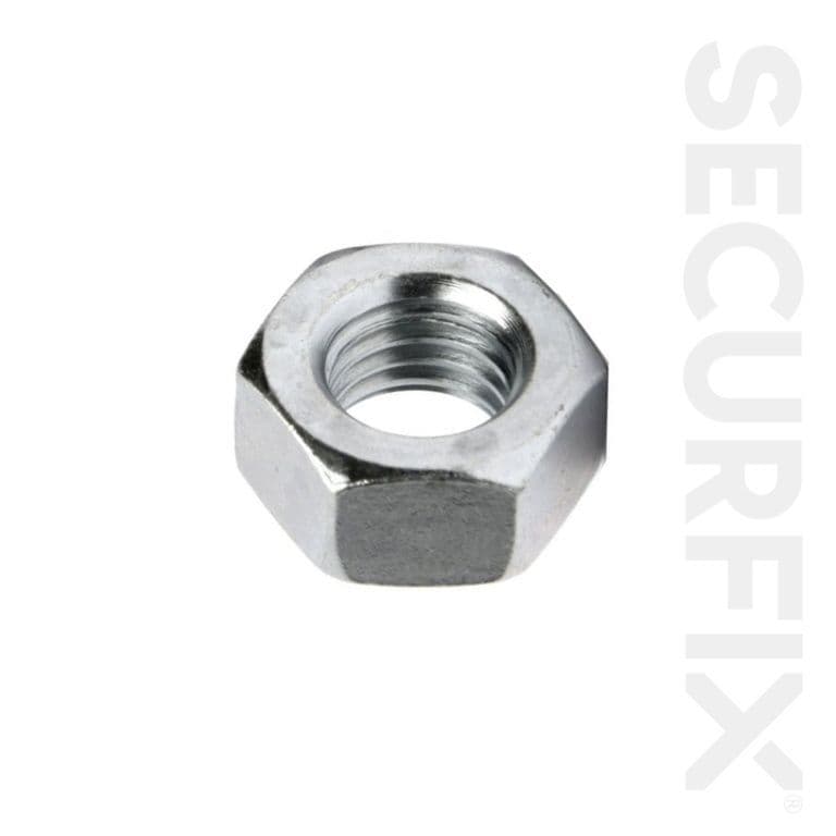 Securfix Hexagon Nuts Zinc Plated M12 - 50 Pack