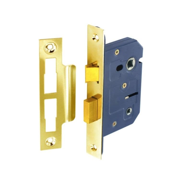 Securit Bathroom Lock Brass Plated - 63mm