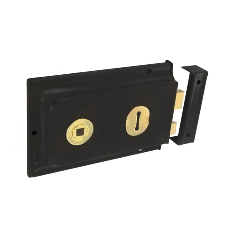 Securit Black Rim Lock - 150mm