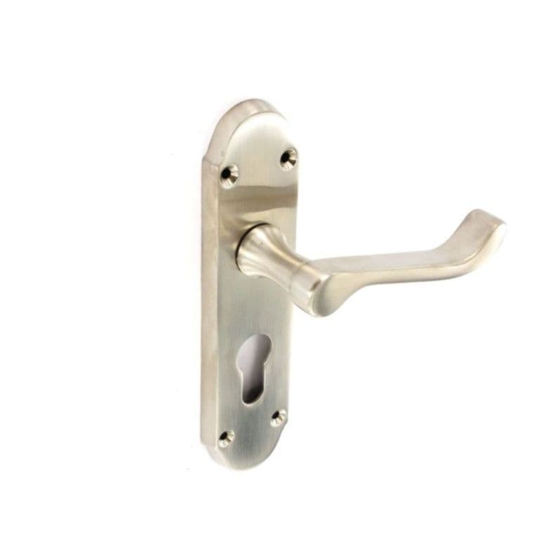 Securit BN Shaped Euro Lock Handles 48mm C/C (Pair) - 170mm