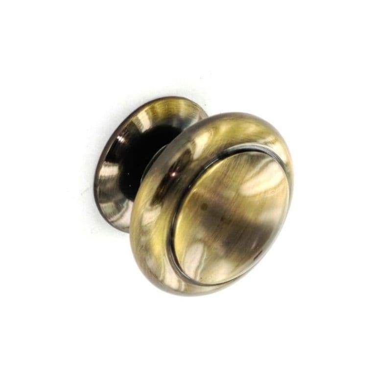 Securit Brass Antique Cupboard Knobs (2) - 30mm - Pack of 5