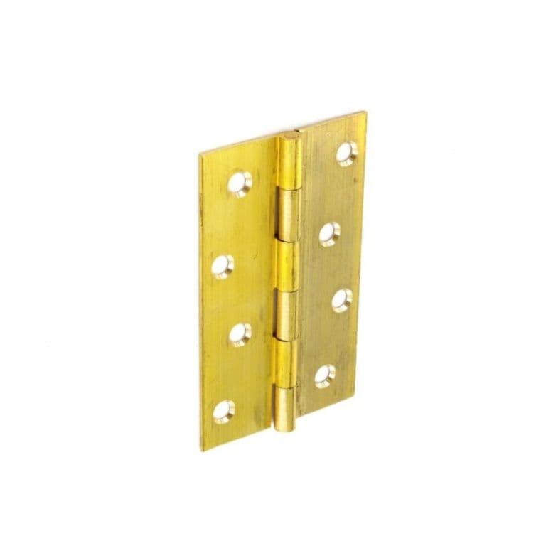 Securit Brass Butt Hinges Self Colour (Pair) - 100mm