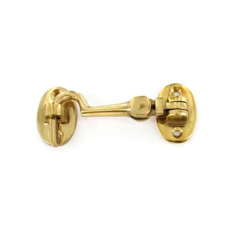 Securit Brass Cabin Hook Silent Type - 75mm