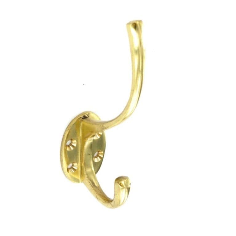 Securit Brass Hat & Coat Hook - 125mm