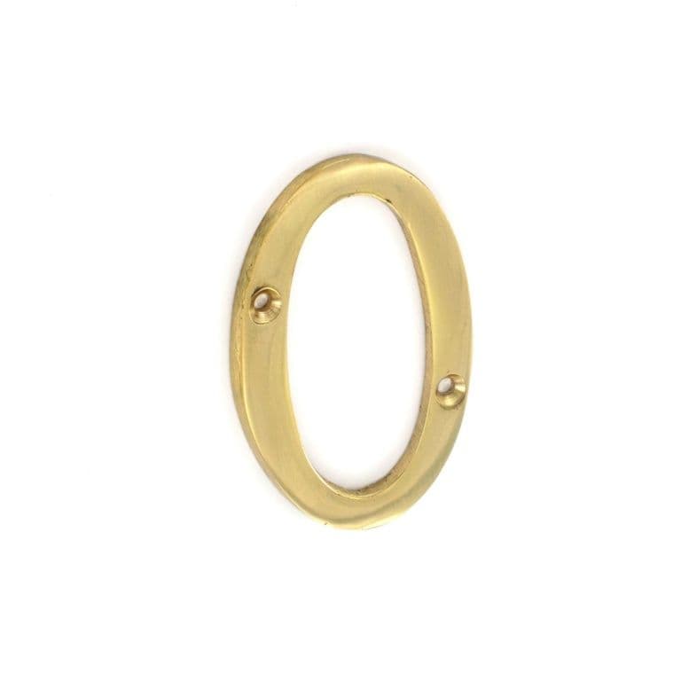 Securit Brass Numeral No.0 - 75mm