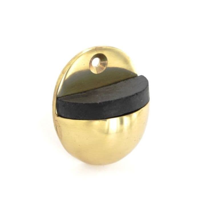 Securit Brass Oval Door Stop - 50mm