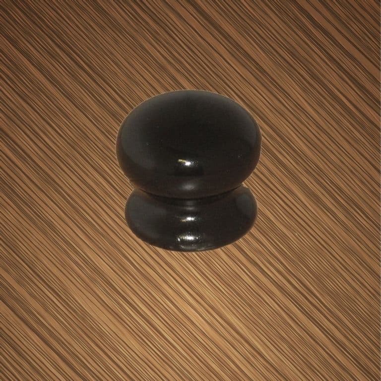 Securit Ceramic Cupboard Knob Black - 35mm