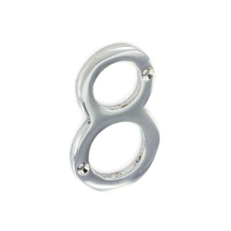 Securit Chrome Numeral 75mm - 8