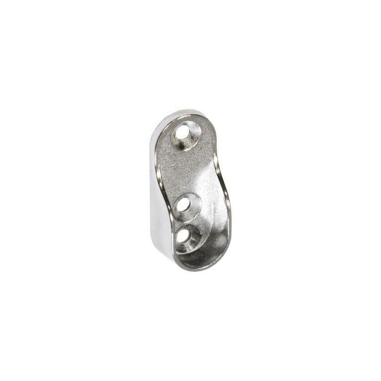 Securit Chrome Oval Rod Socket - 30mm Pack 2