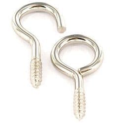 Securit Curtain Wire Hooks & Eyes Nickel Plated - (6+6) S6420
