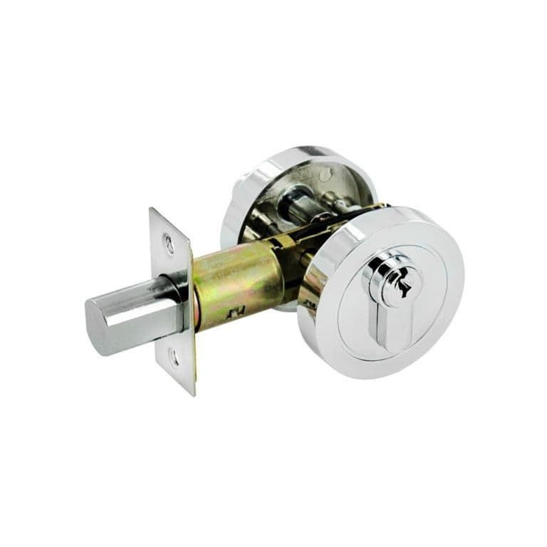 Securit Deadlock Thumb Set - Chrome Plated 55mm