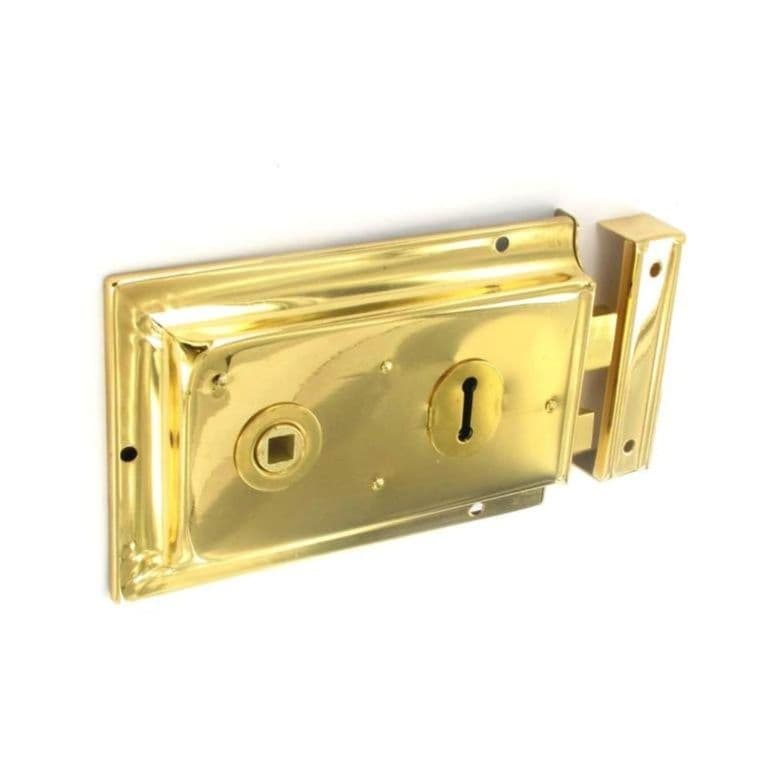 Securit Double Handed Rim Lock Brass - 150mm