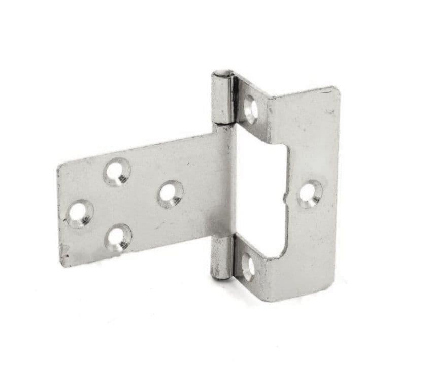 Securit Flush Hinges 5/8" Cranked Zinc Plated (Pair) - 50mm