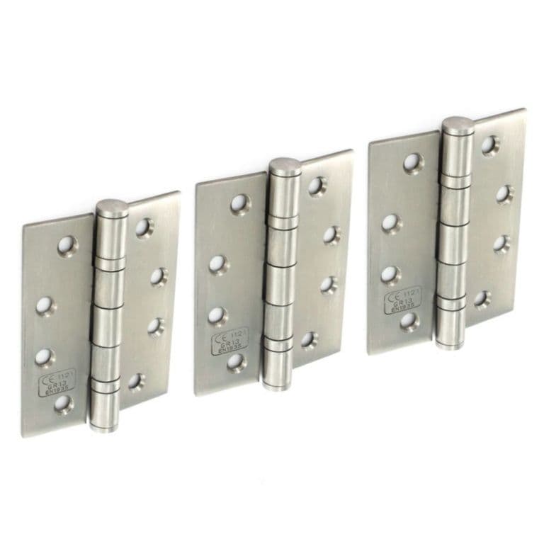 Securit Grade 13 Satin Hinges - 100mm Pack 3