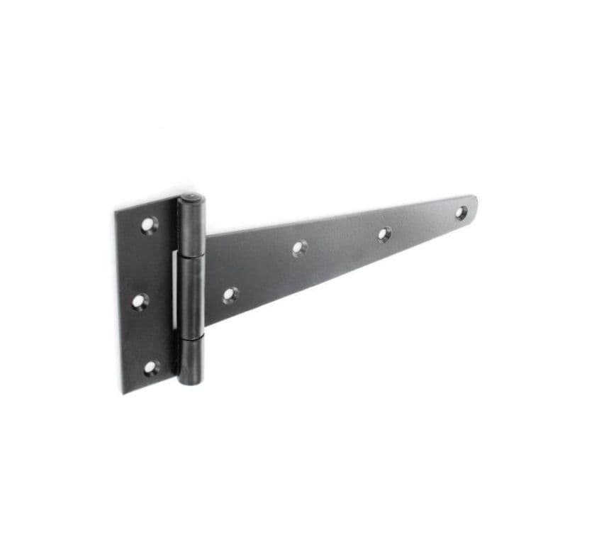 Securit Heavy Black Tee Hinges (Pair) - 200mm (8")